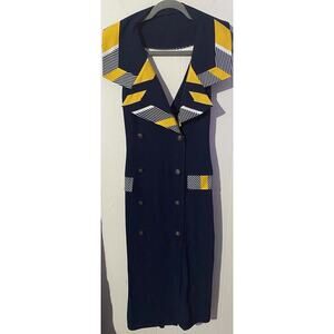 Vintage 1980’s Joseph Ribkoff Sailor Midi Dress EUC Size 12
